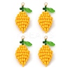 Glass Seed Beaded Lemon Pendants PALLOY-MZ00787-1