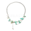Natural Amazonite & Shell Pearl Beads Healing Power Jewelry Set for Girl Women X1-SJEW-TA00002-7