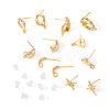 12Pcs 6 Styles Brass Stud Earring Findings KK-TA0003-20-2