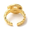 Flat Round Cubic Zirconia Open Cuff Rings RJEW-U008-37G-3