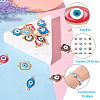 32Pcs 16 Styles Evil Eye Zinc Alloy Epoxy Resin Connector Charms ENAM-TA0001-33-5