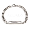 304 Stainless Steel Cuban Link Chain Bracelets for Men Women BJEW-G766-05P-01-4