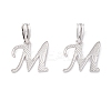 Rack Plating Eco-Friendly Brass Letter Pendants KK-K265-02P-M-1