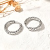 Non-Tarnish 304 Stainless Steel Grooved Hoop Earrings LS-EJEW-M218-01B-P-5