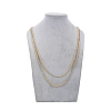 Faceted Round Glass Beaded Necklaces NJEW-K077-02-3