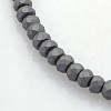 Electroplate Non-magnetic Synthetic Hematite Beads Strands LS-G-J208G-03-1