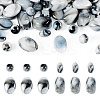 80pcs 4 styles Opaque Two Tone Imitation Jade Acrylic Beads OACR-TA0002-73-2