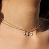Clear Cubic Zirconia 3 Oval Pendant 925 Sterling Silver Cable Chain Necklaces for Women NJEW-S457-07G-2