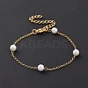 Round Plastic Imitation Pearl Beaded Bracelets BJEW-E054-06G-2