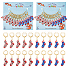 Alloy Enamel Socks Charm Locking Stitch Markers HJEW-PH01673-1