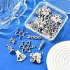 32Pcs 8 Styles Tibetan Style Alloy Charms TIBE-FP0001-07-5