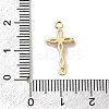 Brass Pave Clear Cubic Zirconia Connector Charms KK-H529-39C-G-3