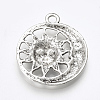 Tibetan Style Alloy Pendants TIBE-T010-06AS-RS-2