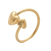 304 Stainless Steel Heart Cuff Rings for Women RJEW-A063-01D-G-2