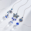 AHADEMAKER 3Pcs 3 Style Evil Eye Pendant Decorations HJEW-GA0001-26-4