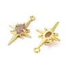 Brass Micro Pave Cubic Zirconia Pendants KK-M277-08G-02-2