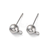 Non-Tarnish 304 Stainless Steel Stud Earring Findings STAS-M323-01B-P-1