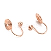 Brass Clip-on Earring Converters Findings KK-D060-02RG-2