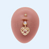 316L Surgical Stainless Steel Micro Pave Clear Cubic Zirconia Belly Rings FS-WGA8928-06-1
