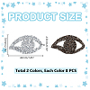 16Pcs 2 Colors Eye Hotfix Rhinestone DIY-GA0006-44-2