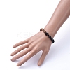 Natural Wood Beads Stretch Bracelets BJEW-JB05231-5