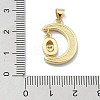 Brass Micro Pave Clear Cubic Zirconia Pendants KK-A221-18H-G-3