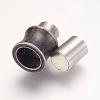 304 Stainless Steel Magnetic Clasps with Glue-in Ends STAS-F124-04AS02-3