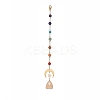 4Pcs 4 Style Natural & Synthetic Mixed Gemstone Chakra Pendant Decorations HJEW-JM00922-3