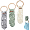 3Pcs 3 Colors Cotton Thread Weave Towel Rack AJEW-GF0011-75-1