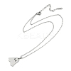 Halloween Series 202 Stainless Steel Cable Chain Ghost Pendant Necklaces NJEW-S005-01P-C-2