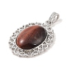 Dyed & Heated Natural Red Tiger Eye Pendants G-A226-03P-01-2