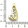 Brass Micro Pave Clear Cubic Zirconia Pendants KK-M279-01G-L-3