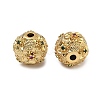 Brass Micro Pave Cubic Zirconia Beads KK-D224-11G-1