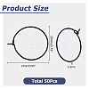 50Pcs 304 Stainless Steel Hoop Earrings EJEW-HS0001-12A-2