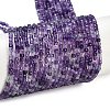 Natural Purple Fluorite Beads Strands G-P553-E02-01-1