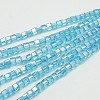 Electroplate Glass Beads Strands EGLA-D018-8x8mm-41-1