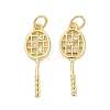Brass Micro Pave Cubic Zirconia Pendants KK-U058-29G-1