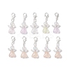 Transparent Acrylic Heart Angel Pendant Decorations HJEW-JM04525-2