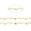 Handmade Brass Glass Link Chain CHC-I045-23G-2