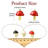 6Pcs 3 Colors Brass Enamel Pendants KK-CJ0003-61-2