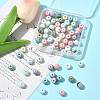 68Pcs 9 Colors Handmade Porcelain Beads PORC-FS0001-23C-7