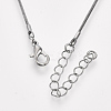 Brass Square Snake Chain Necklaces MAK-T006-10A-B-2