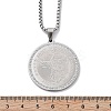 201 Stainless Steel Rhinestone Pendant Necklaces for Women LS-NJEW-U021-02P-5