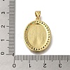 Rack Plating Brass Micro Pave Clear Cubic Zirconia Pendants KK-G500-02C-G-3