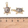 Brass with Enamel Pendants KK-CBA61F8-04G-03-3