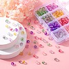 360Pcs 8 Colors Frosted Spray Painted Glass Beads GLAA-YW0001-40-5