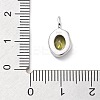 925 Sterling Silver Cubic Zirconia Oval Charms STER-S006-01S-H-3
