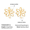 304 Stainless Steel Hollow Flower Stud Earrings CB8096-1-2
