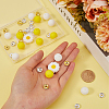 DIY Daisy Flower Silicone & Brass Beads Jewelry Making Findings Kit DIY-SC0025-42-3