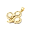 Brass Micro Pave Clear Cubic Zirconia Pendants KK-A221-13G-2